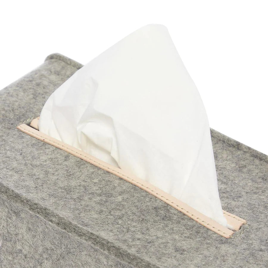 Tissue Box Cover L/ヘザーホワイト